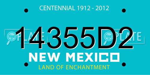 14355D2 New Mexico License Plate
