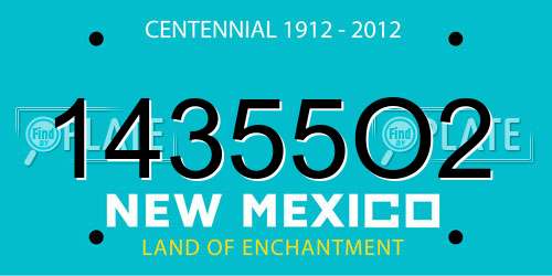 14355O2 New Mexico License Plate