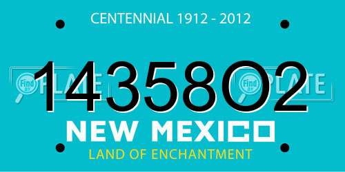 14358O2 New Mexico License Plate
