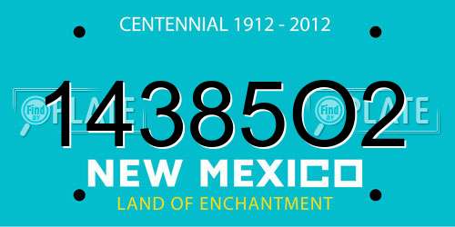 14385O2 New Mexico License Plate