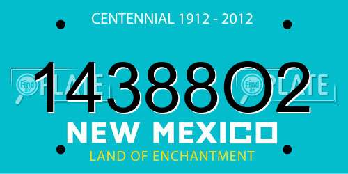 14388O2 New Mexico License Plate