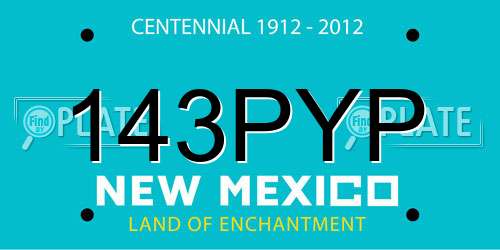 143PYP New Mexico License Plate