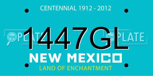 1447GL New Mexico License Plate
