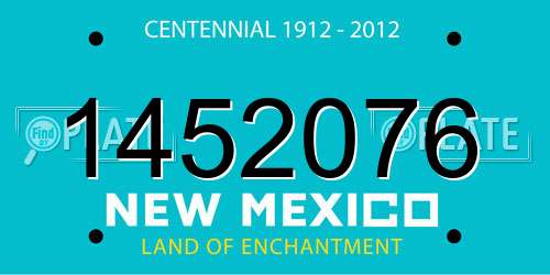 1452076 New Mexico License Plate