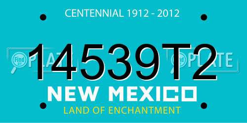 14539T2 New Mexico License Plate