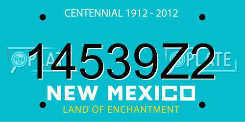 14539Z2 New Mexico License Plate