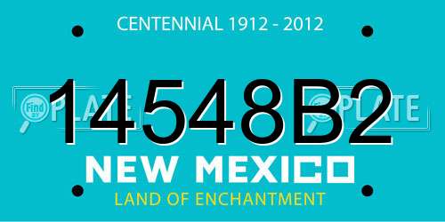 14548B2 New Mexico License Plate