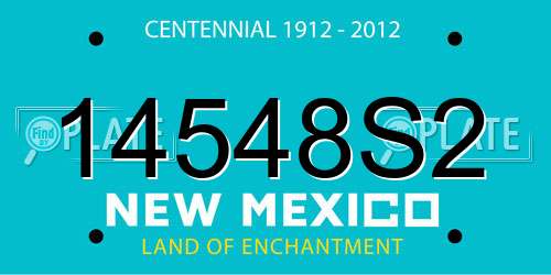 14548S2 New Mexico License Plate