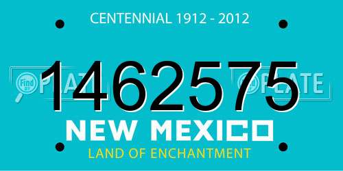 1462575 New Mexico License Plate