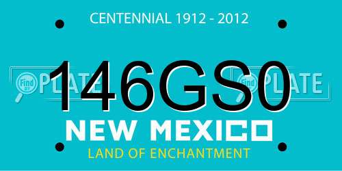 146GS0 New Mexico License Plate