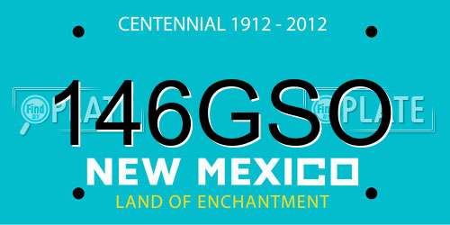 146GSO New Mexico License Plate