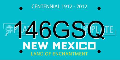 146GSQ New Mexico License Plate