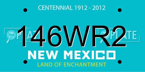 146WR2 New Mexico License Plate