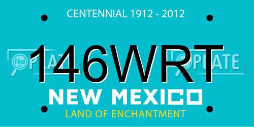 146WRT New Mexico License Plate