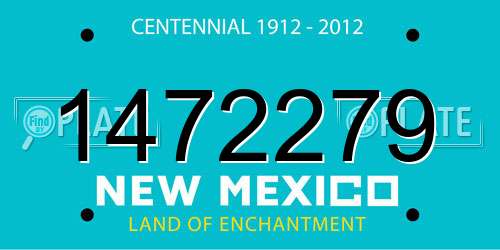 1472279 New Mexico License Plate