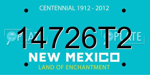 14726T2 New Mexico License Plate