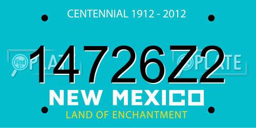 14726Z2 New Mexico License Plate