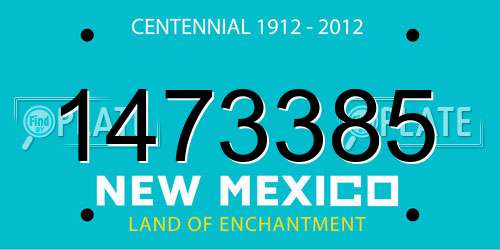 1473385 New Mexico License Plate