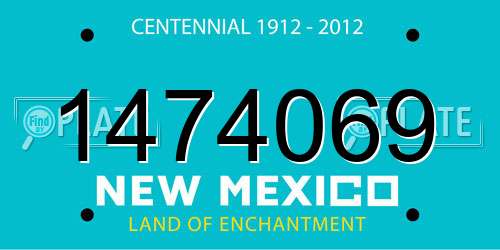 1474069 New Mexico License Plate