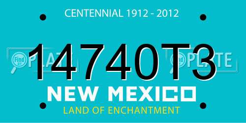 14740T3 New Mexico License Plate