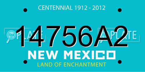 14756A2 New Mexico License Plate
