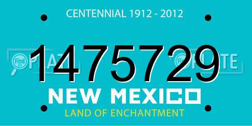 1475729 New Mexico License Plate