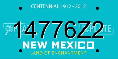 14776Z2 New Mexico License Plate