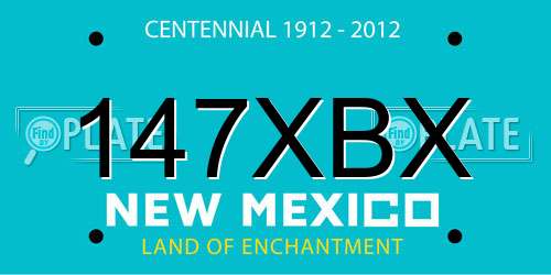 147XBX New Mexico License Plate