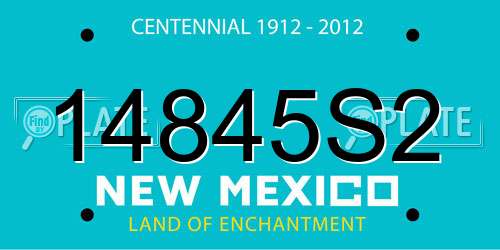 14845S2 New Mexico License Plate
