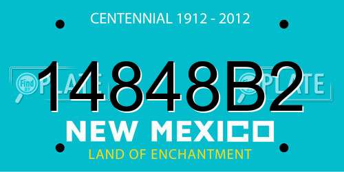 14848B2 New Mexico License Plate