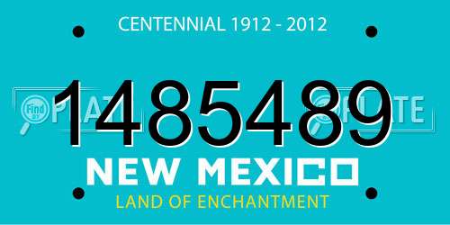 1485489 New Mexico License Plate