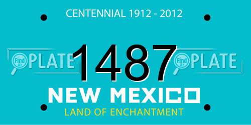 1487 New Mexico License Plate
