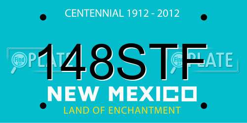 148STF New Mexico License Plate