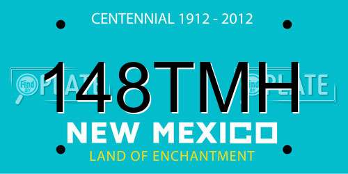 148TMH New Mexico License Plate