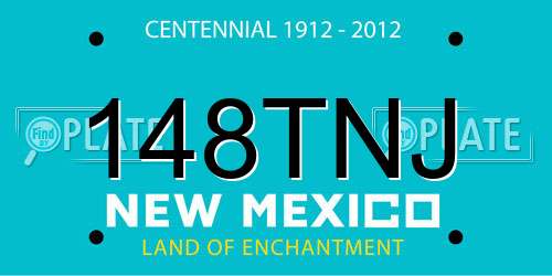 148TNJ New Mexico License Plate
