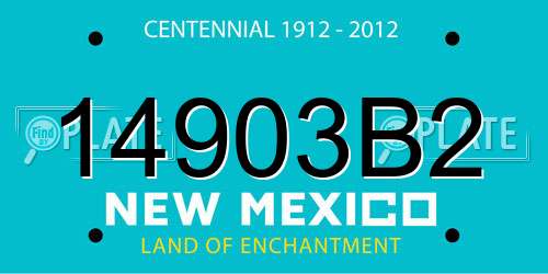 14903B2 New Mexico License Plate