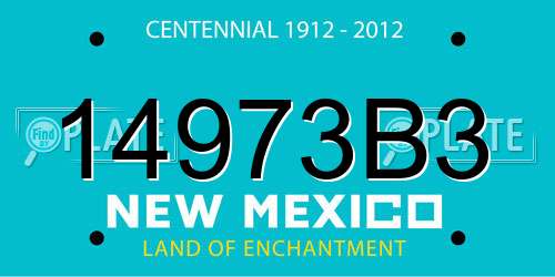14973B3 New Mexico License Plate
