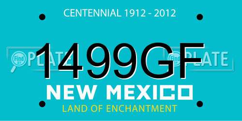 1499GF New Mexico License Plate
