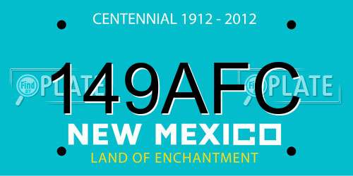149AFC New Mexico License Plate