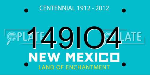 149IO4 New Mexico License Plate