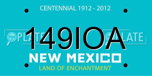 149IOA New Mexico License Plate