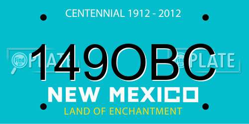 149OBC New Mexico License Plate