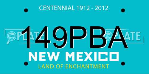 149PBA New Mexico License Plate