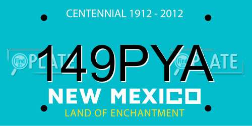 149PYA New Mexico License Plate