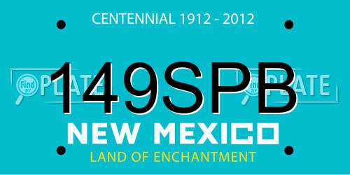 149SPB New Mexico License Plate