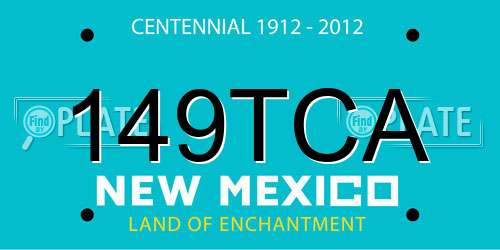 149TCA New Mexico License Plate