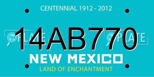 14AB770 New Mexico License Plate