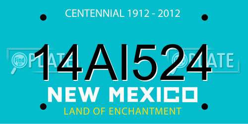 14AI524 New Mexico License Plate