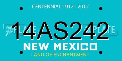 14AS242 New Mexico License Plate