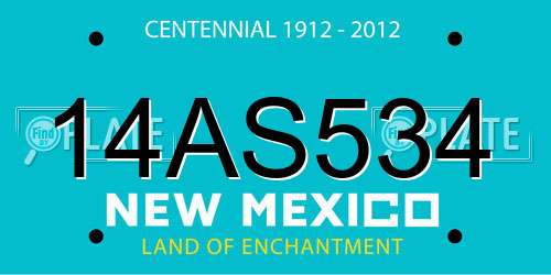 14AS534 New Mexico License Plate